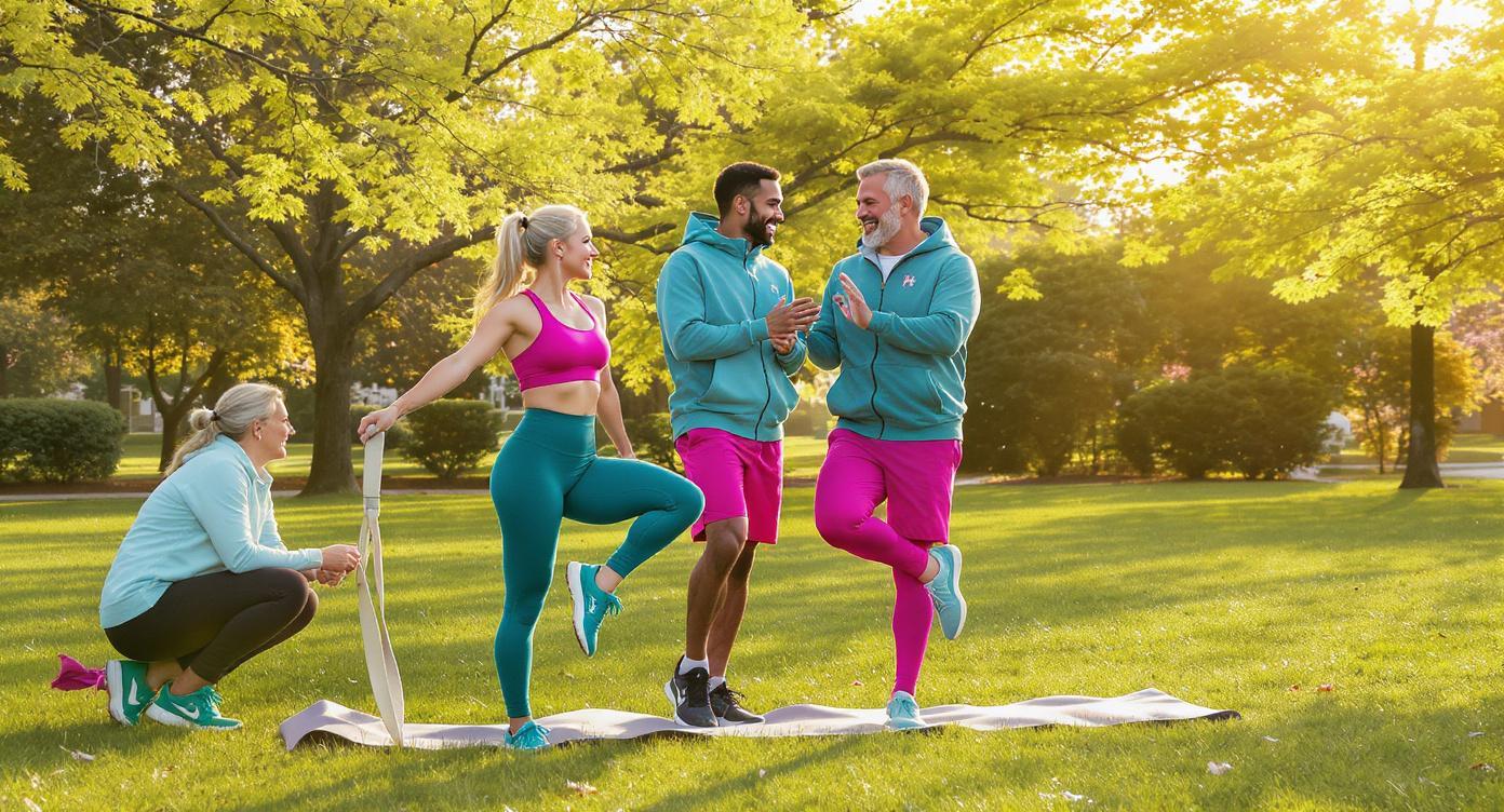 Grup de persoane la antrenament